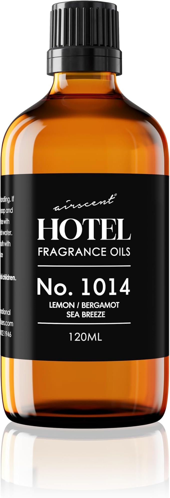 AirScent Hotel Diffuser Oil No. 1014 - The Iconic 5-Star Hotel Coastal Blend - Lemon Bergamot Sea Breeze - 120 mL Hotel Diffuser Oil for Ultrasonic and Waterless Diffusers and Crafting