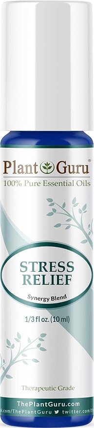 Stress Relief Essential Oil Blend Roll On 10 ml 100% Pure Pre-Diluted Therapeutic Grade for Aromatherapy.