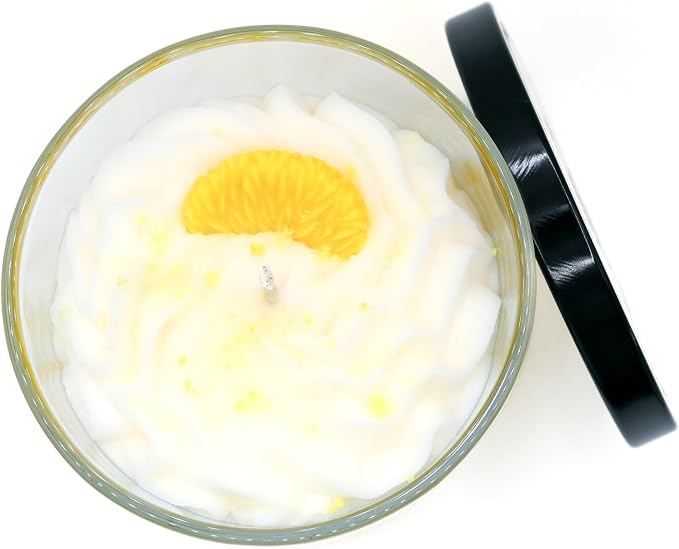 Lemon Candle | Purpose-Driven Soy for Women Scented | 12oz Whipped Topping | Non-Toxic Soy Candle Food Gifts for Women | Be Light Candle RE (Lemon Meringue)