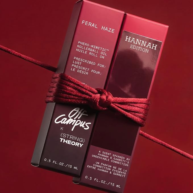 STRING THEORY x Off Campus - Hannah - Women's Pheromone Roll On Perfume Oil - Spicy & Sweet Vanilla Amber Boozy Gourmand Musk - Dark Rum, Vanilla, Tonka Bean - Lasts 3 Hrs Long - Phero-Mimetic Perfume