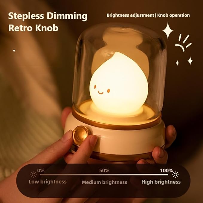 Flameless Kerosene-Style Night Light – Dimmable USB-Rechargeable LED Candle Light with Flicker & Steady Modes, Silicone Flame, Cozy Bedroom, Kids, Travel Lamp (Green)