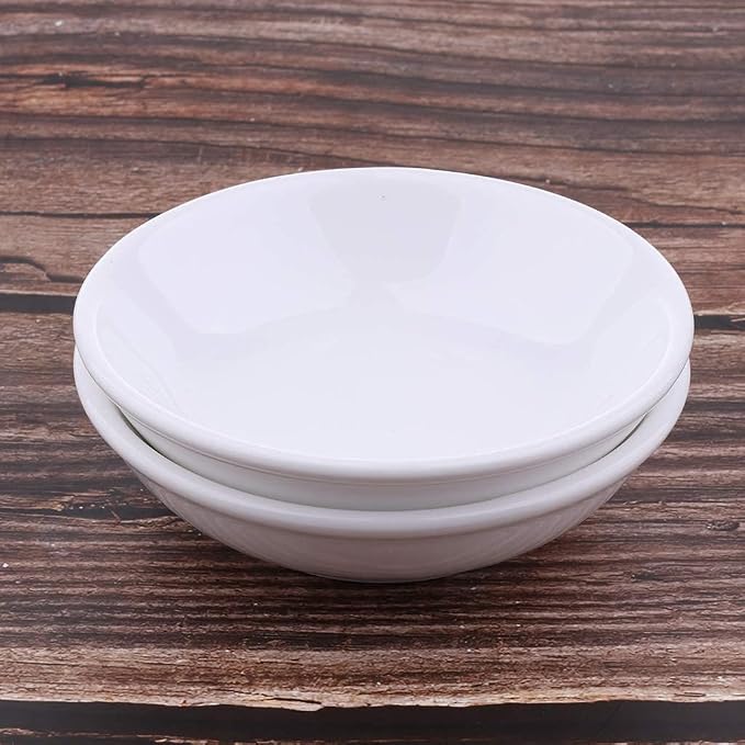 2 Pcs 3.8 Inch Round Replacement Ceramic Dish for Electric Burner Warmer,Lamp Wax Tart Oil Warmer Round