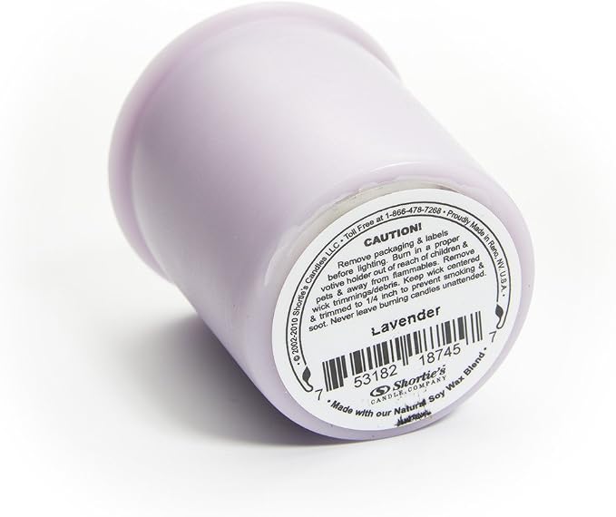 Pure English Lavender Soy Votive Candles - Scented with Essential & Natural Oils - 6 Purple Natural Votive Candle Refills - Flower & Floral Collection