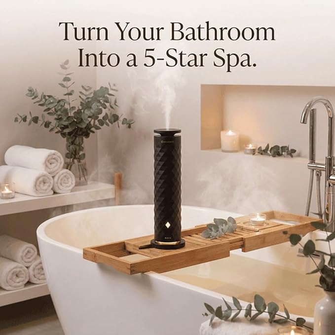 Essential Oil Diffuser Bundle - Cordless Waterless Diffuser for Home, Office, Car, Bathroom – USB Rechargeable Remote Control Portable Nebulizer Aromatherapy Diffusers – 1,100Sq. Ft. Coverage