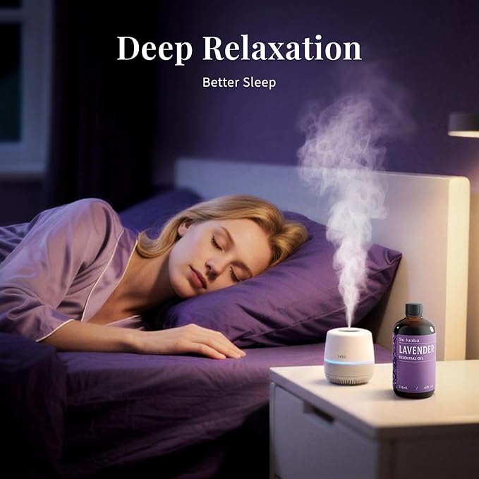 SU JUABA Lavender Essential Oil 4 Fl Oz - 118ML | For Relaxing Diffusion, Skin Care, Fabric Softening, DIY Candles & Soap