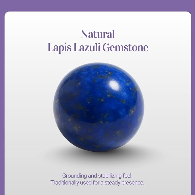 Lavender Essential Oil Roll On for Sleep Anxiety Stress Relief - 100% Pure USDA Organic Pre-Diluted MCT Coconut Oil - Calming Relaxing Bedtime Aromatherapy Yoga - Gemstone Roller 10ml Travel Size