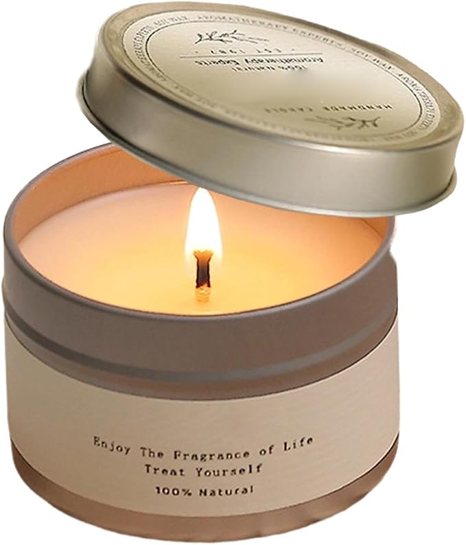 Soy Wax Candle, Aromatherapy Scented Candle, Long Lasting 20 Hour Burning Cotton Wick, Relaxing Home Fragrance for Bedroom Bathroom Office Meditation Hiking Dinner Table Desktop Decor
