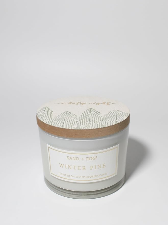 Sand + Fog Scented Candle - Winter Pine – Additional Scents and Sizes – 100% Cotton Lead-Free Wick - Luxury Air Freshening Jar Candles - Perfect Home Decor – 12oz …
