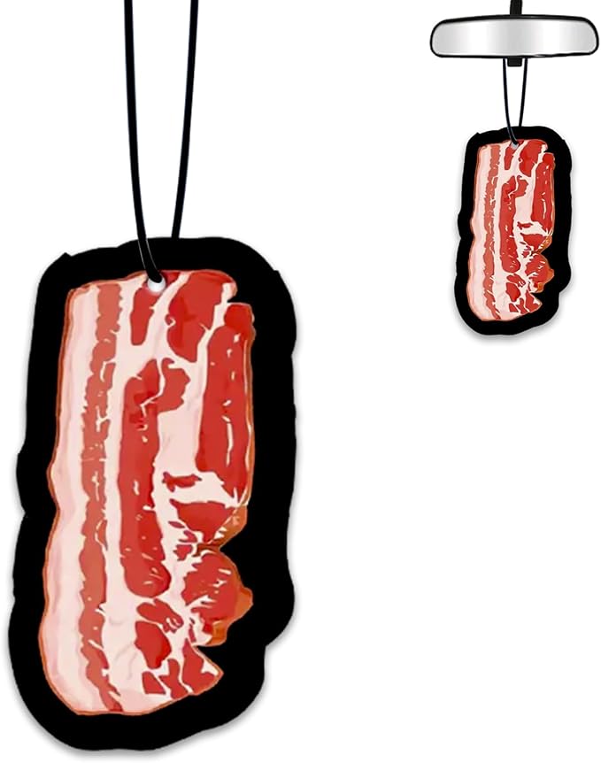 1PCS Car Air Fresheners,Bacon Car Air Fresheners for Cute Mirror Freshener Mirror Scented Hanging Cute Car Accessories Decor Interior Home,Bacon Gifts for Women Men Friends Wife