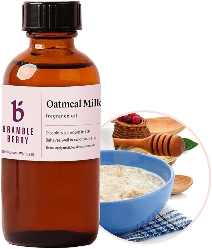 Bramble Berry Oatmeal Milk and Honey Fragrance Oil | Oatmeal Milk and Honey Scent for Soap Making, Candle Making, Lotion & Bath Bombs | Skin Safe, Vegan, Paraben & Phthalate Free, DIY Craft Essential