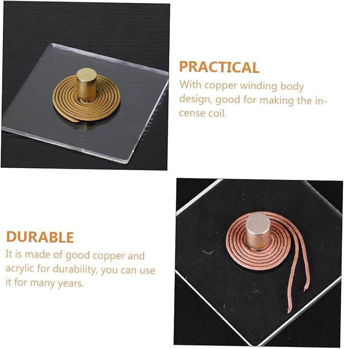 ABOOFAN Copper Coil Incense Maker Kit Handmade Portable Incense Winding Machine for DIY for Meditation Yoga and Home Aromatherapy