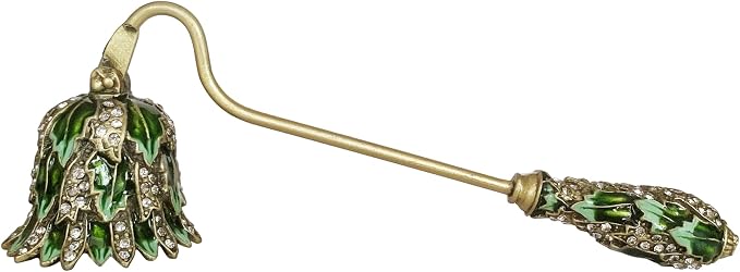 Candle Snuffer, Unique Candle Extinguisher Snuffer, Decorative Candle Extinguisher Metal Candle Tool (Green Leaf)