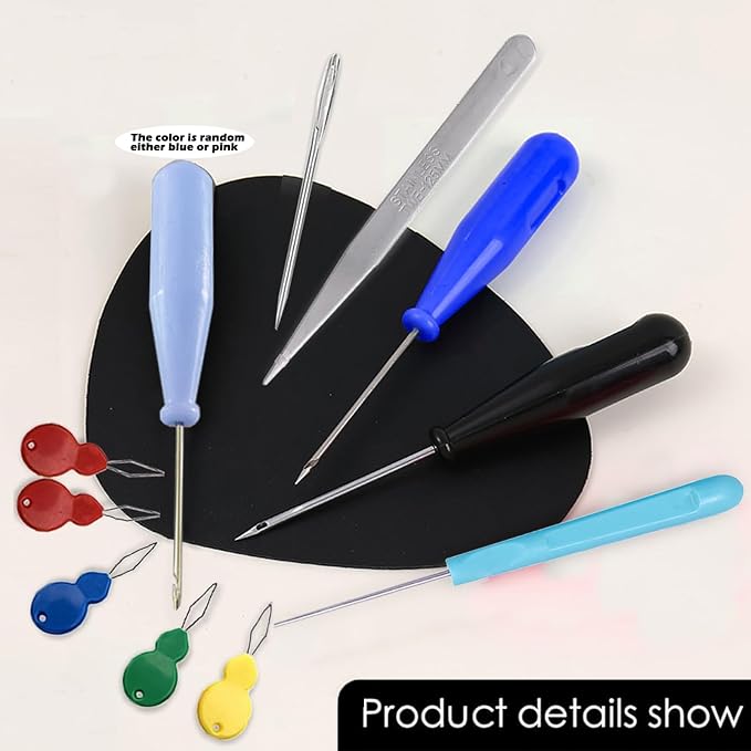 11 PCS Candle Punch Wicking Needle tools with Hook & Eye Mold Hole Punch Candlewick Inserting Tool Tweezer for Silicone Molds Large-Eye Candle Wicking Needle Threader for Candlewick of All Thicknesses