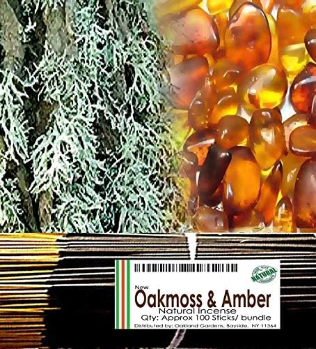 (O) Oakmoss & Amber - Rich Woody Musk Notes with Amber & Herbs Mix Blended with Orange Citrus, Lavandin & Sage Essential Oil, You Pick The Fragrance Product (Incense x 100)