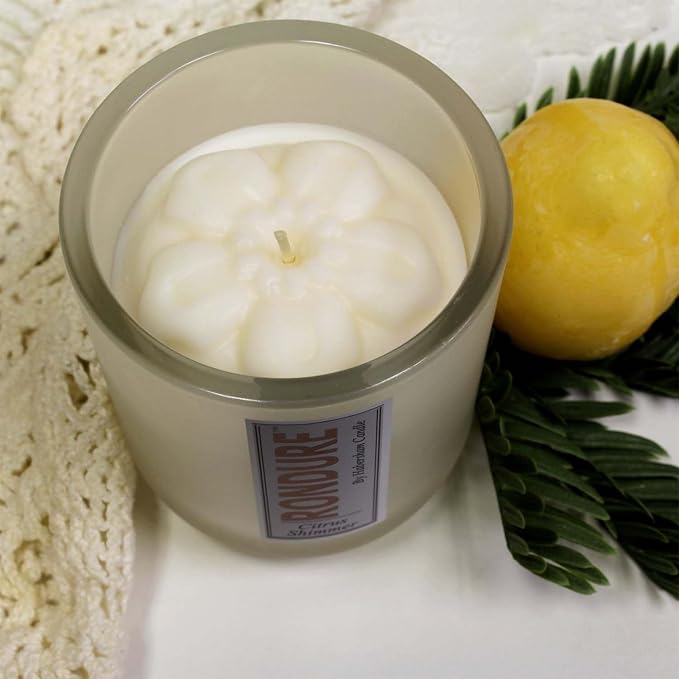 Habersham Rondure Candle – Citrus Shimmer Scented Candle, Up to 55 Hours Burn Time, Authentic and Long Lasting Fragrance, Soy Blend Wax, 9.5 oz Glass Jar Candle