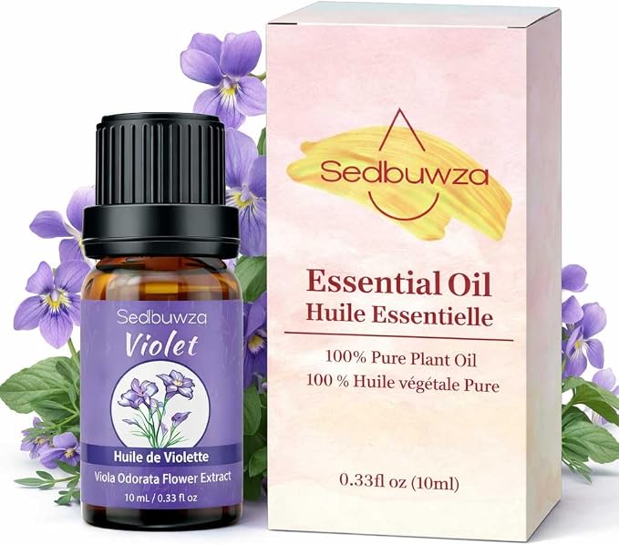 Sedbuwza Violet Essential Oil, 100% Pure Organic Violet Aromatherapy Gift Oil for Diffuser, Humidifier, Soap, Candle, Perfume