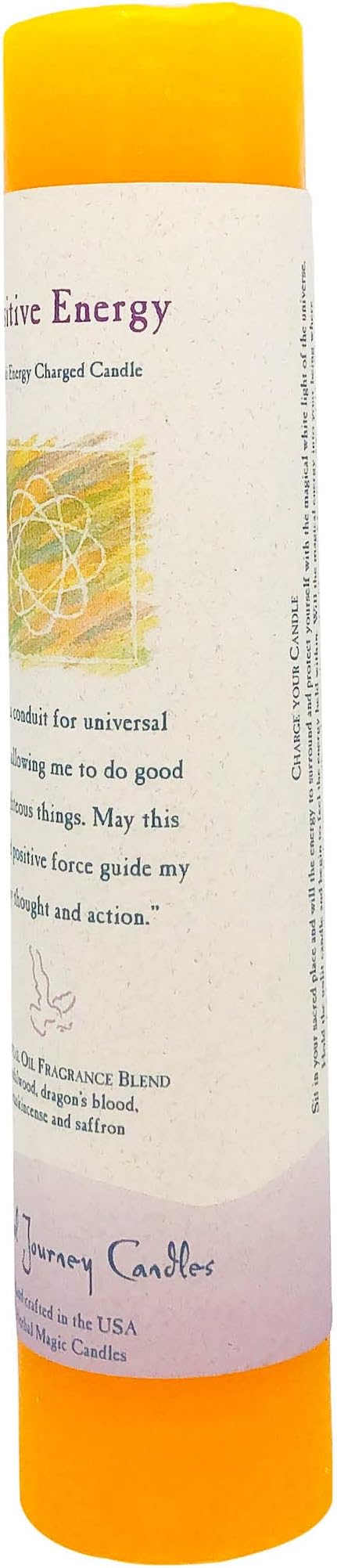 CRYSTAL JOURNEY Candle Pillar Positive Energy, 1 EA