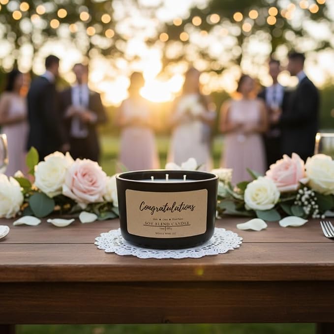 Wicks & Wine Candle (Congratulations)