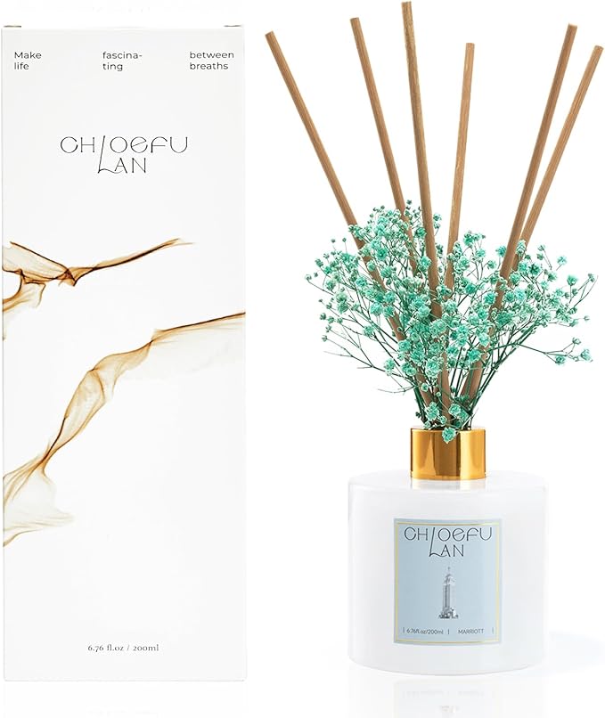 Reéd Diffuser,6.7 oz Natural Essential Scented Oil with Diffuser Sticks, Best for Bathroom Decor, Living Room Decor, Home & Office Decor, Aromatherapy Diffuser Oil Gift Set