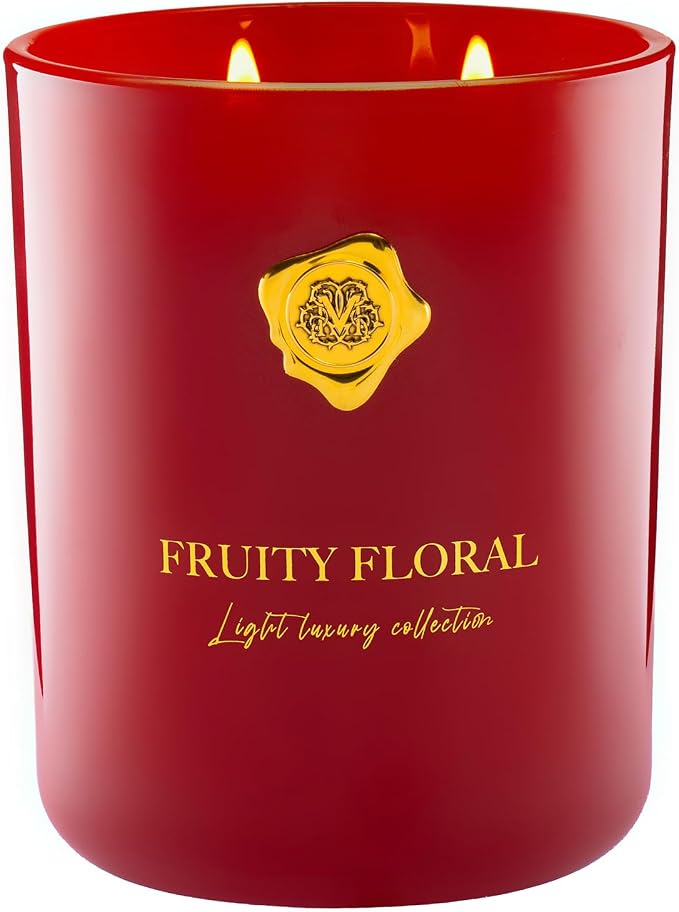 M&SENSE Fruity & Floral Scented Candle | 90-Hour Burn, 16.6 oz | Long-Lasting for Mood Healing and Gifting | Natural Non-Toxic Soy Wax | for Bathroom, Kitchen, Office