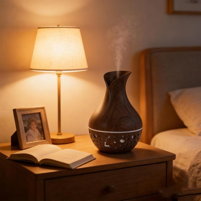 Yctze Portable Mini Humidifier, Compact 100ml Essential Oil Diffuser with Colorful Light for Bedroom Office Car Travel in the Dry Autumn and Winter Seasons 4.66oz