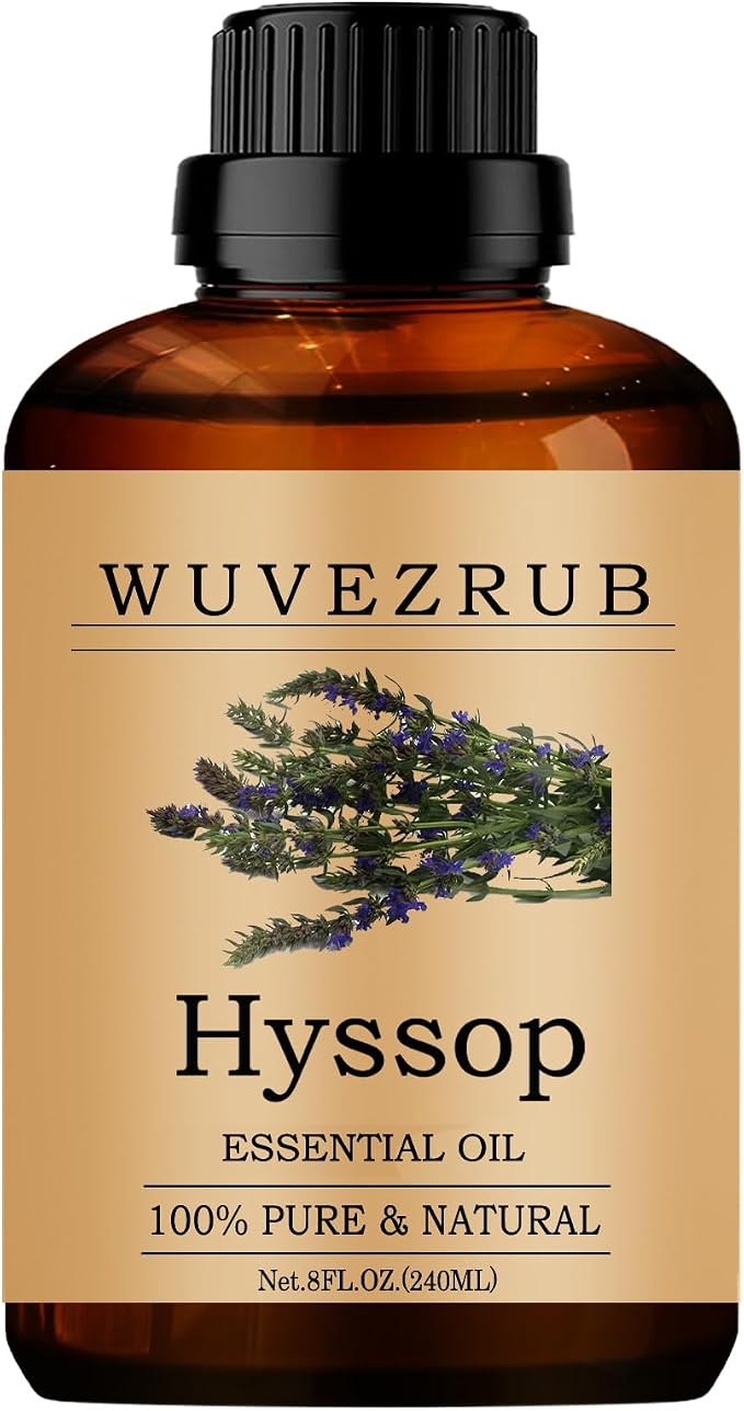Hyssop Essential Oils, 240ML Pure and Natural Essential Oil for Aromatherapy Diffuser - Hyssop /8 Fl Oz