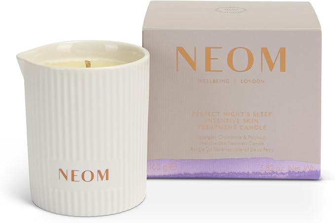 NEOM - Intensive Skin Treatment Candle | 4.93 Fl Oz (140gr) | Lavender, Chamomile & Patchouli | Massage Oil Candle for Sleep | 100% Natural Fragrances | Nourish & Soften | Signature Sleepy Scent