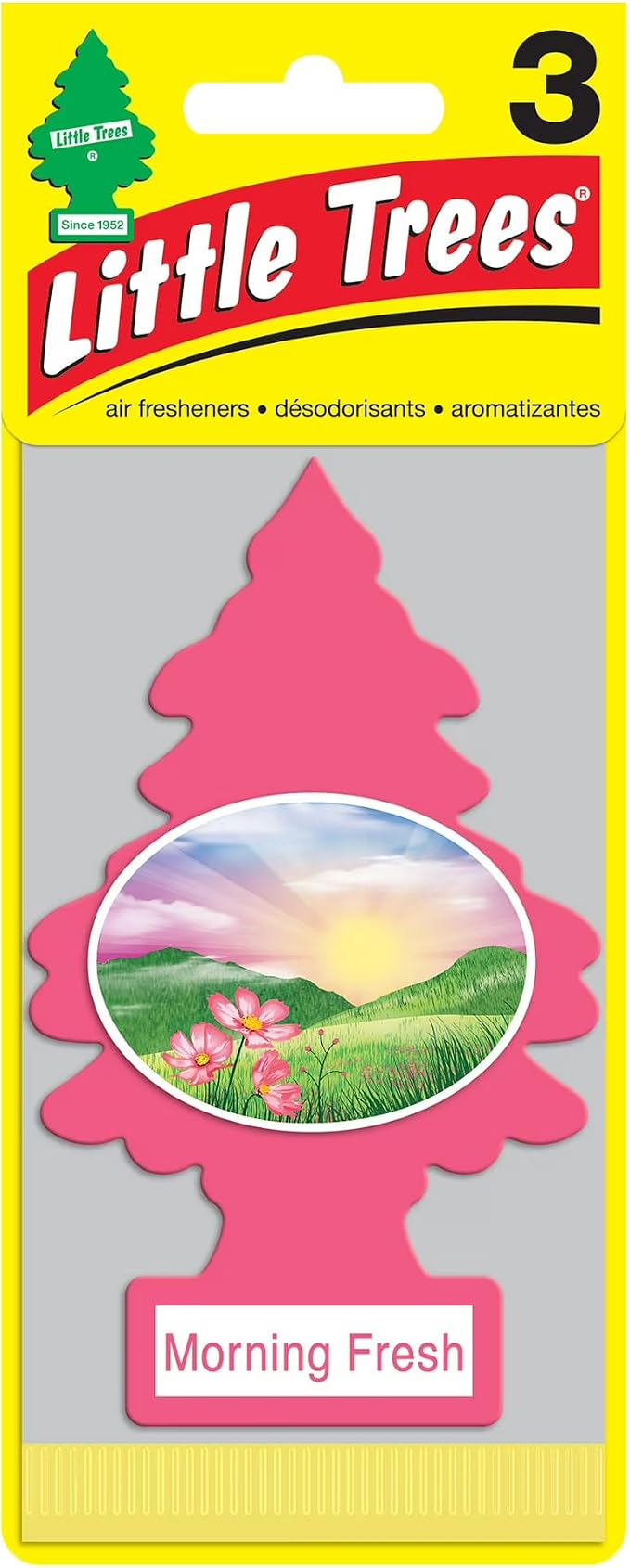 LITTLE TREES Car Air Freshener | Hanging Paper Tree for Home or Car | Morning Fresh | Pack of 3