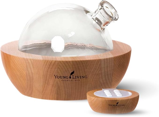 Young Living Essential Oils Aria Ultrasonic Diffuser - Ambience at Home & Spa - Peppermint Oil - Music Tranquil Environment - Room Decor - Humidifier - Diffuser -