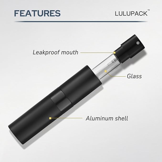 Lulupack Travel Perfume Bottle Refillable - Cologne Spray Atomizer Mini - Empty Travel Size Sprayer Small Refill Sample Container - Portable Fragrance Decant Dispenser for Women 6PCS 8ml Red
