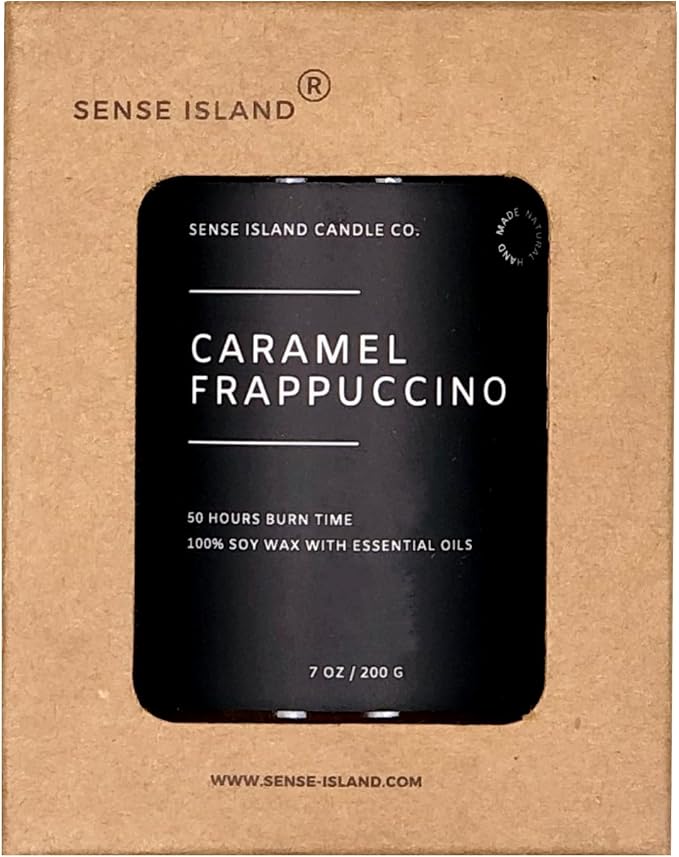 Caramel Coffee Scented Candles for Home Scented | 100% Natural Soy Wax, 50 Hrs Burn Time Highly Scented Soy Candles House Warming Gifts