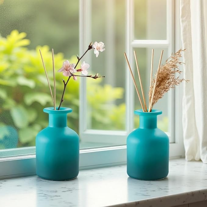 Ericotry 150ml/5oz Glass Diffuser Bottle - Blue Gradient - DIY Reed Diffuser - Essential Oils Container - Gift (1PCS)