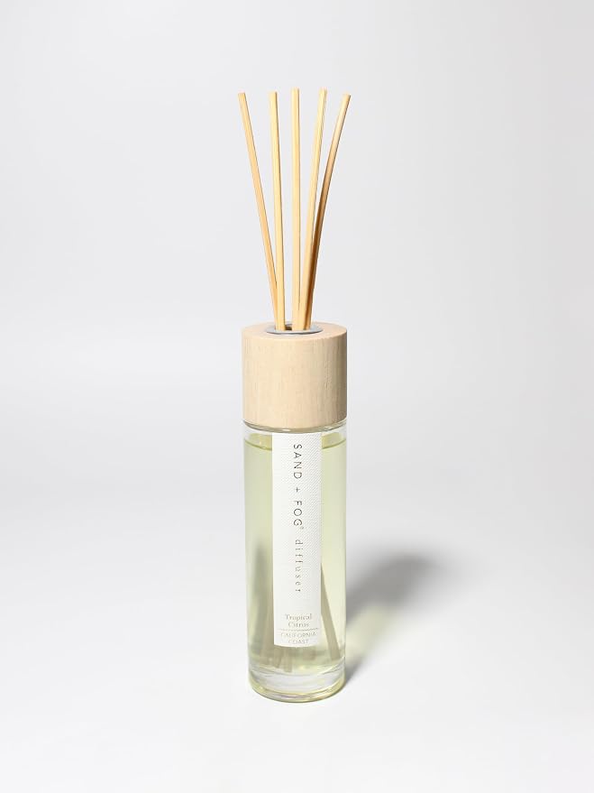 Sand + Fog Tropical Citrus Reed Diffuser | Made with Essential Oils | Fill Your Home with The Your Favorite Luxurious Fragrance (Pack of 2)
