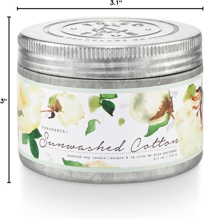 Tried & True Sunwashed Cotton Candle, 4.1 oz. Tin