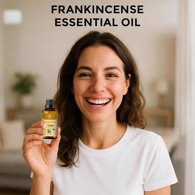 Frankincense Essential Oil | USDA Certified Organic Frankincense Oil | for Skin and Hair | Ideal for Men and Women Both | 30ML