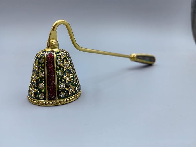 Candle Snuffer Vintage Unique Candle Extinguisher Snuffer with Long Handle Decorative Candle Extinguisher Metal Candle Stopper Candle Accessories Gift (Black)