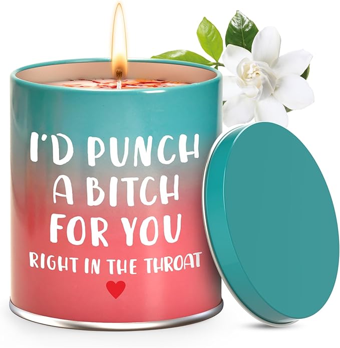 Hocis Scented Candle Gifts for Mom, Women, Sisters, Girlfriend, Christmas, Birthday, Valentine's Day, Funny Gifts, Modern Floral Gardenia Scent