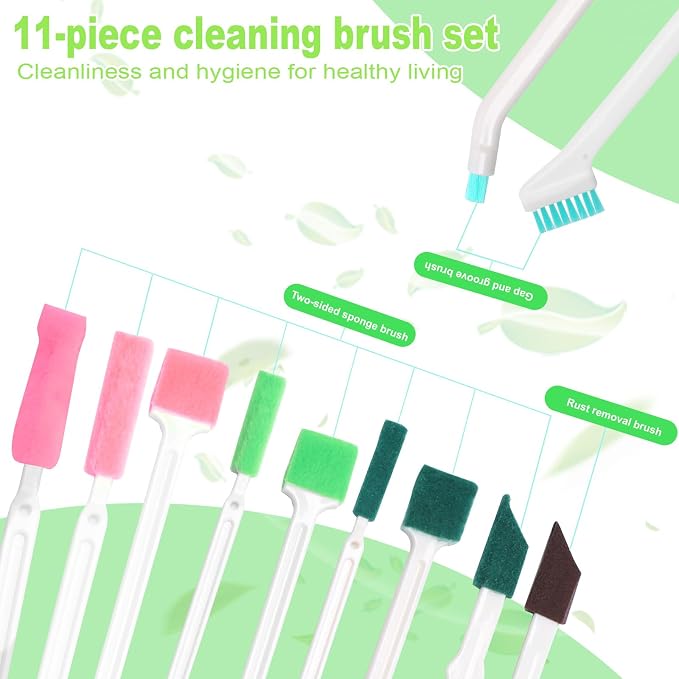 Engorgio Humidifier Cleaner Brush Set 14Pcs,Small Cleaning Brush Tight Spaces for for Humidifiers, Keyboards, Tiles, Bottles and Tight Spaces,Household Cleaning Tools kit.