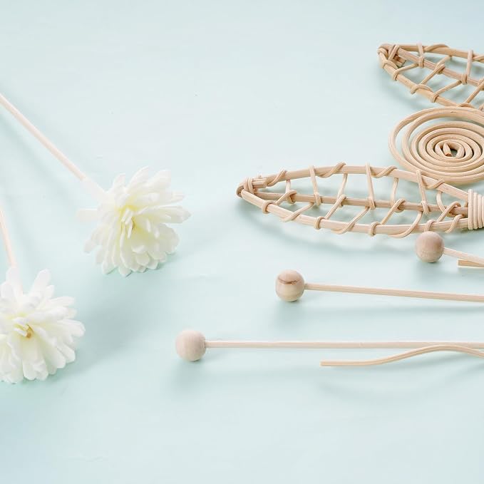 12 Pcs Reed Diffuser Sticks Rattan Flower Reed Fragrance Diffuser Set Diffuser Sticks for Office Home Decor