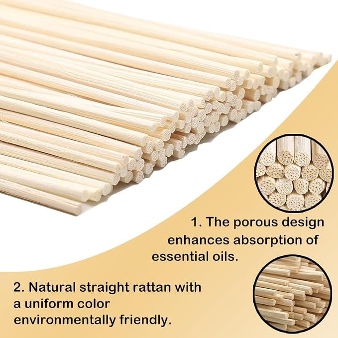 42PCS Reed Diffuser Sets | Natural Rattan Flower Reed Fragrance Diffuser Set | Fragrance Diffuser Replacement Rattan Sticks | Home Decor