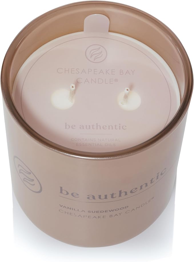 Chesapeake Bay Candle Intentions Collection Candle, Be Authentic: Embrace Your True self (Vanilla Suedewood), 13 oz, Home Décor
