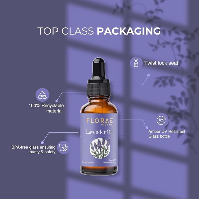 Lavender Essential Oil 4 Fl Oz - 100% Pure and Natural Lavender Oil for Diffuser and Aromatherapy, Skin, Massage, Candle and Soap Making Fragrance with Premium Glass Dropper