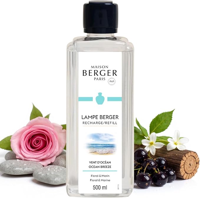 MAISON BERGER Lampe Berger Refill, 500 ml, Ocean Breeze | Catalytic Lamp Fragrance Refill, Helps Neutralize Odors, ~80 h Fragrance Diffusion, Made in France