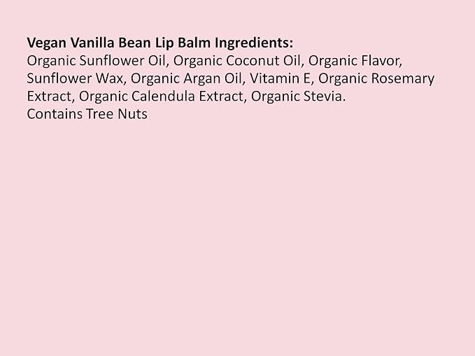 Moroccan Magic Vegan Vanilla Lip Balm 3 Pack | Ultra-Hydrating Argan & Essential Oil Lip Moisturizer + Vitamin E | Natural Chapstick for Dry Lips | Organic Ingredients | Lip Balms & Moisturizers