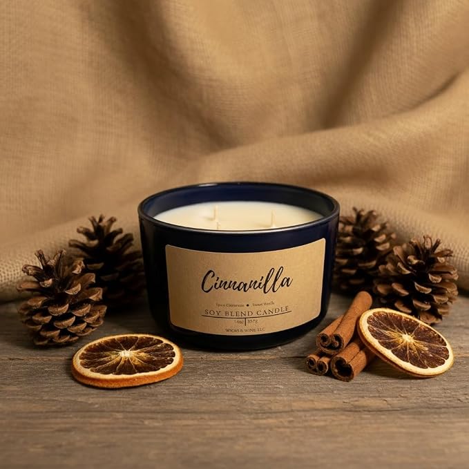 Wicks & Wine Candle (Cinnanilla)