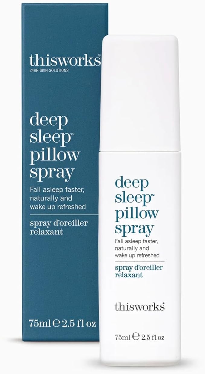 This Works Deep Sleep Pillow Spray with Lavender, Vetivert & Chamomile – Natural Aromatherapy Sleep Mist for Bedtime Relaxation, 75ml / 2.5 fl oz