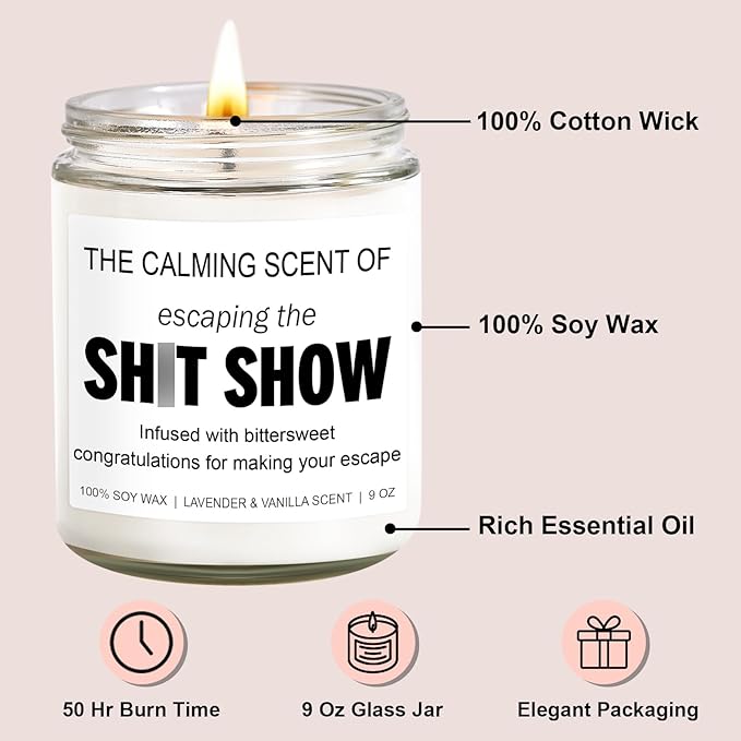 Younift Sarcastic Candles, Going Away, Goodbye, Farewell Gifts for Coworkers - Retirement, Coworker Leaving Gifts for Women, Men - Leaving Job, Moving Away Presents for Friends, Boss, Work Bestie