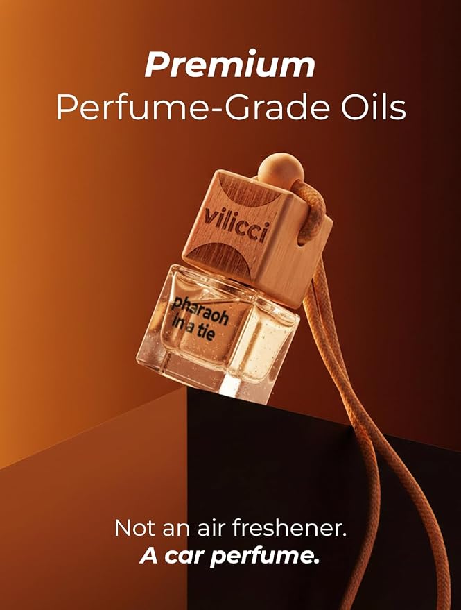 Vilicci Pharaoh in a Tie Car Air Freshener | Long lasting Car Diffuser | Vegan & Cruelty-free Auto Perfume | Hanging Car Air Freshener