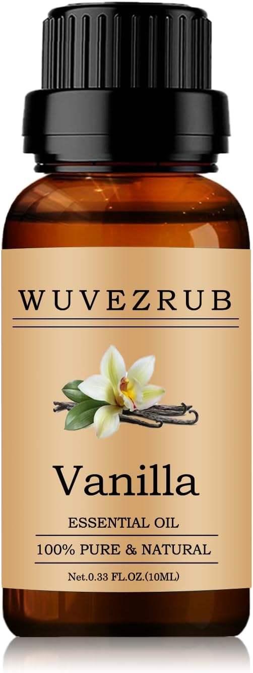 Vanilla Essential Oils 10ML, 100% Pure and Natural Essential Oil for Aromatherapy Diffuser - 0.33 Fl Oz/Vanilla
