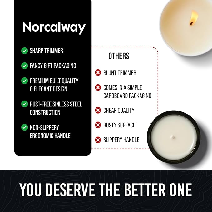 Craft911 Candle Snuffer and Wick Trimmer with Dipper 3 in 1 Candle Care Kit for Candle Lover (Black)